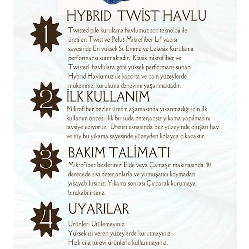 Autowax Premium Hybrid Oto Kurulama Havlusu 50x80 cm (Yüksek Emiş Gücü)